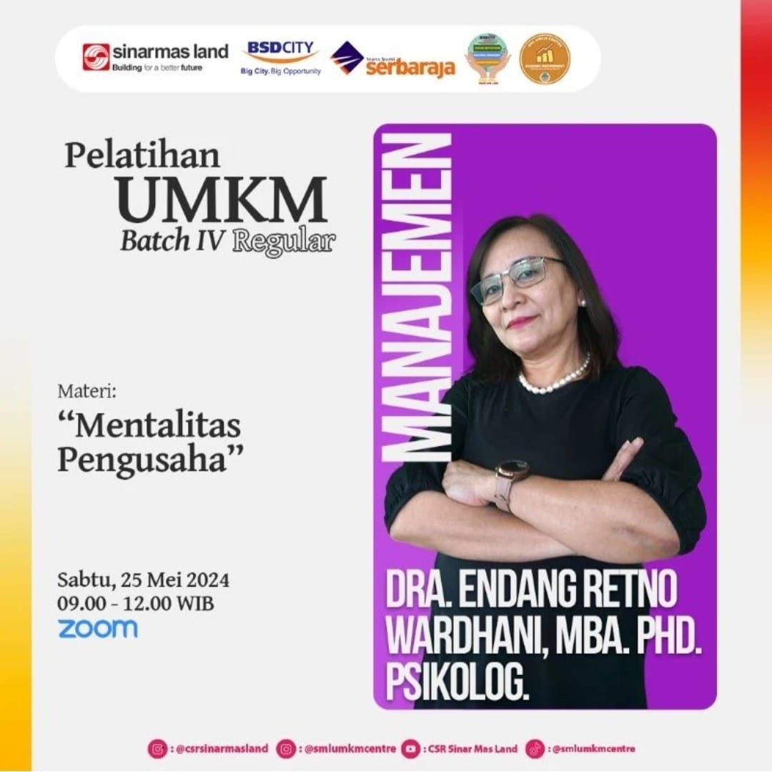 Pelatihan UMKM Batch IV Regular "Mentalitas Pengusaha"